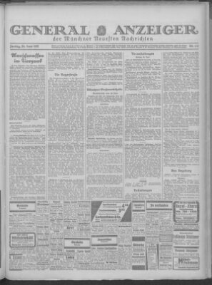 Münchner neueste Nachrichten Freitag 26. Juni 1931