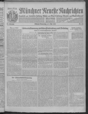 Münchner neueste Nachrichten Donnerstag 5. Mai 1932