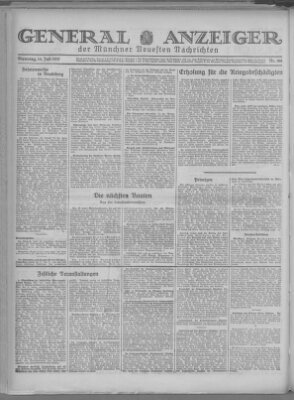 Münchner neueste Nachrichten Dienstag 14. Juli 1931