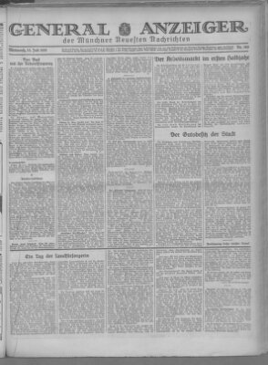 Münchner neueste Nachrichten Mittwoch 15. Juli 1931