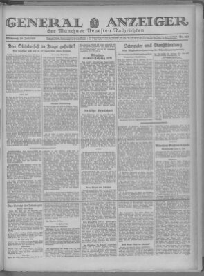 Münchner neueste Nachrichten Mittwoch 29. Juli 1931