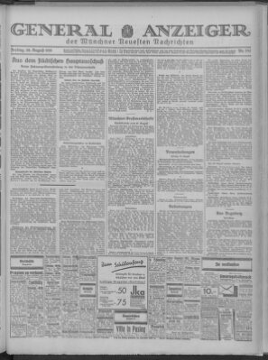 Münchner neueste Nachrichten Freitag 28. August 1931