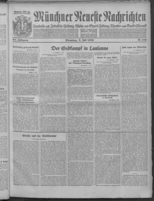 Münchner neueste Nachrichten Dienstag 5. Juli 1932