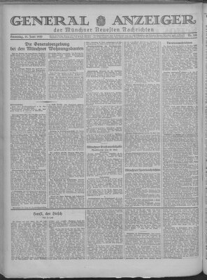 Münchner neueste Nachrichten Samstag 21. Juni 1930