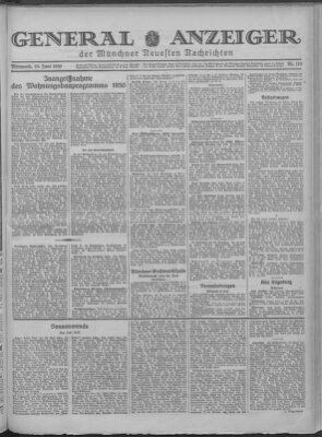 Münchner neueste Nachrichten Mittwoch 25. Juni 1930