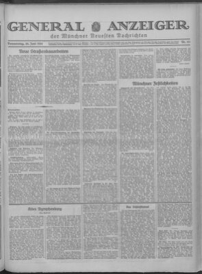 Münchner neueste Nachrichten Donnerstag 26. Juni 1930