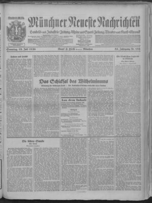 Münchner neueste Nachrichten Sonntag 13. Juli 1930