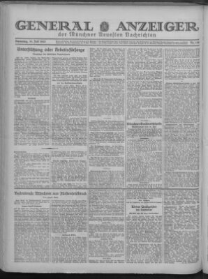 Münchner neueste Nachrichten Samstag 19. Juli 1930