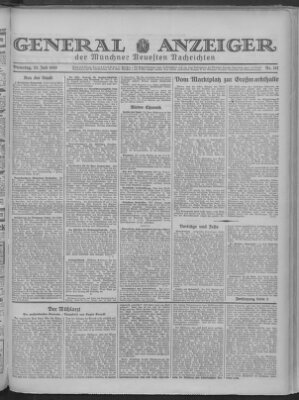 Münchner neueste Nachrichten Dienstag 22. Juli 1930