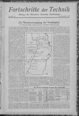 Fortschritte der Technik (Münchner neueste Nachrichten) Samstag 24. Dezember 1927