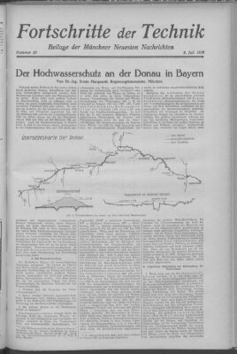 Fortschritte der Technik (Münchner neueste Nachrichten) Sonntag 8. Juli 1928