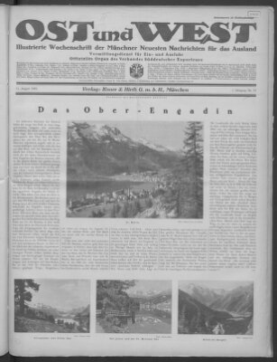 Ost und West (Münchner neueste Nachrichten) Samstag 15. August 1925