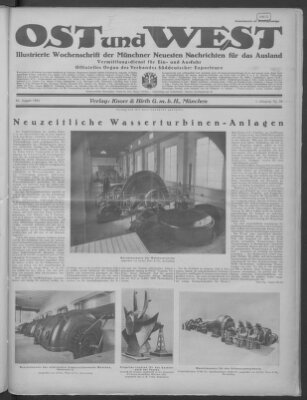 Ost und West (Münchner neueste Nachrichten) Donnerstag 27. August 1925