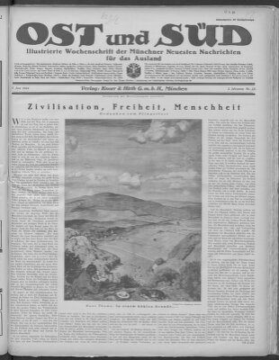 Ost und Süd (Münchner neueste Nachrichten) Samstag 7. Juni 1924