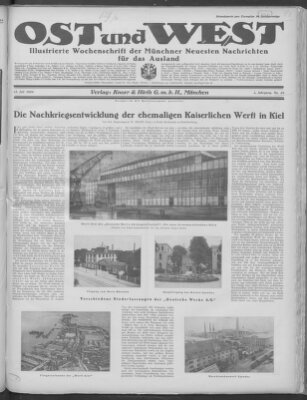 Ost und West (Münchner neueste Nachrichten) Samstag 12. Juli 1924