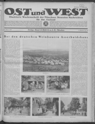 Ost und West (Münchner neueste Nachrichten) Samstag 9. August 1924