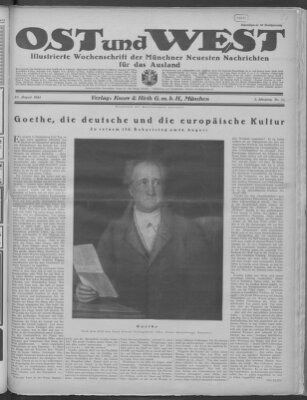 Ost und West (Münchner neueste Nachrichten) Samstag 23. August 1924