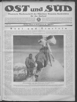 Ost und Süd (Münchner neueste Nachrichten) Donnerstag 11. Januar 1923