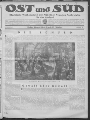 Ost und Süd (Münchner neueste Nachrichten) Donnerstag 1. Februar 1923