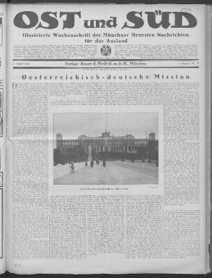 Ost und Süd (Münchner neueste Nachrichten) Samstag 4. August 1923