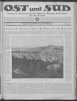 Ost und Süd (Münchner neueste Nachrichten) Samstag 1. September 1923