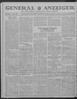 Münchner neueste Nachrichten Tuesday 2. September 1930