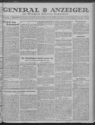 Münchner neueste Nachrichten Dienstag 16. September 1930