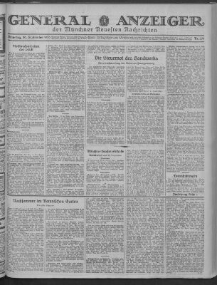 Münchner neueste Nachrichten Samstag 20. September 1930