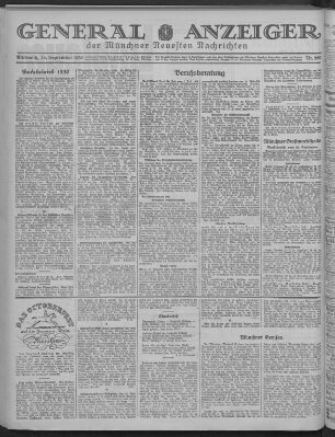 Münchner neueste Nachrichten Mittwoch 24. September 1930