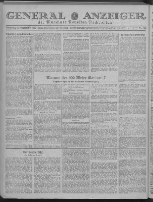 Münchner neueste Nachrichten Dienstag 30. September 1930