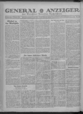 Münchner neueste Nachrichten Donnerstag 2. Oktober 1930