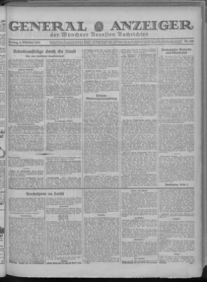 Münchner neueste Nachrichten Freitag 3. Oktober 1930