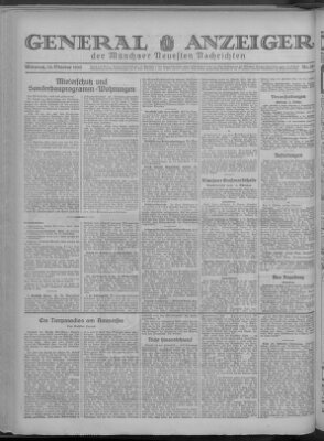 Münchner neueste Nachrichten Mittwoch 15. Oktober 1930