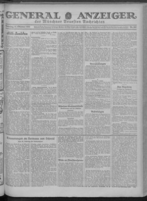 Münchner neueste Nachrichten Dienstag 21. Oktober 1930