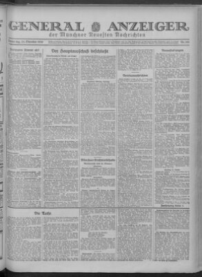 Münchner neueste Nachrichten Samstag 25. Oktober 1930