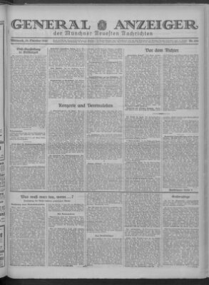 Münchner neueste Nachrichten Mittwoch 29. Oktober 1930