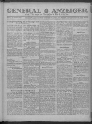 Münchner neueste Nachrichten Freitag 31. Oktober 1930