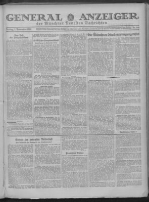 Münchner neueste Nachrichten Freitag 7. November 1930