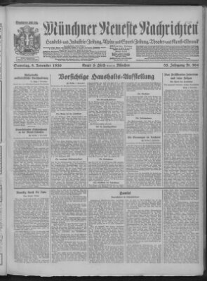 Münchner neueste Nachrichten Samstag 8. November 1930