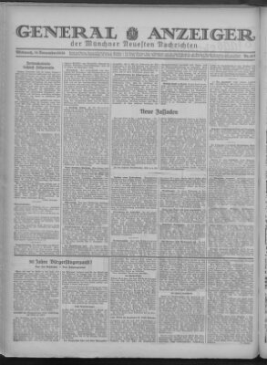 Münchner neueste Nachrichten Mittwoch 19. November 1930