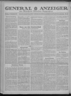 Münchner neueste Nachrichten Freitag 21. November 1930