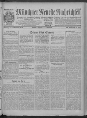 Münchner neueste Nachrichten Montag 24. November 1930