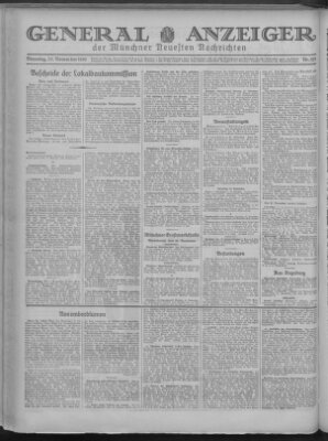 Münchner neueste Nachrichten Dienstag 25. November 1930