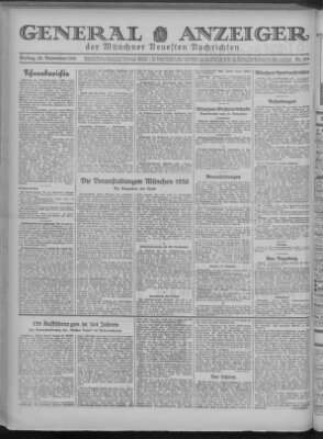 Münchner neueste Nachrichten Freitag 28. November 1930