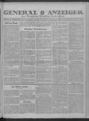 Münchner neueste Nachrichten Samstag 29. November 1930