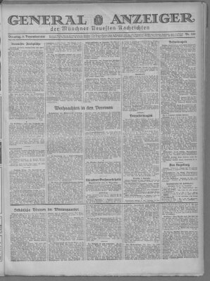 Münchner neueste Nachrichten Dienstag 9. Dezember 1930