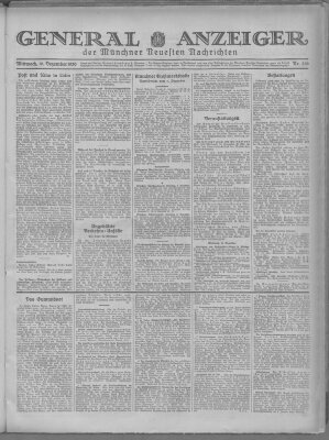 Münchner neueste Nachrichten Mittwoch 10. Dezember 1930