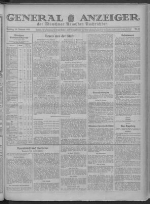 Münchner neueste Nachrichten Freitag 23. Januar 1931