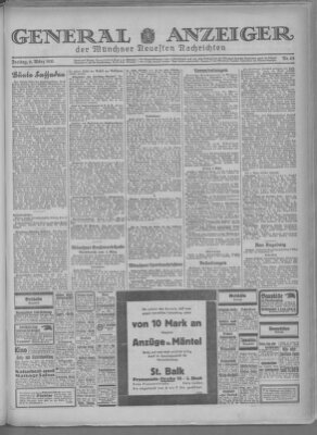 Münchner neueste Nachrichten Freitag 6. März 1931