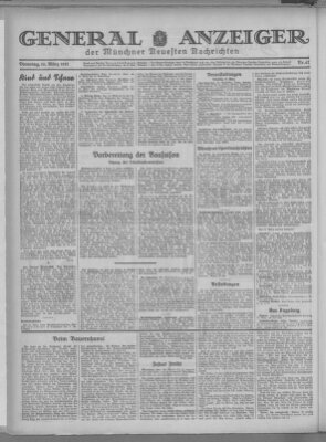 Münchner neueste Nachrichten Dienstag 10. März 1931